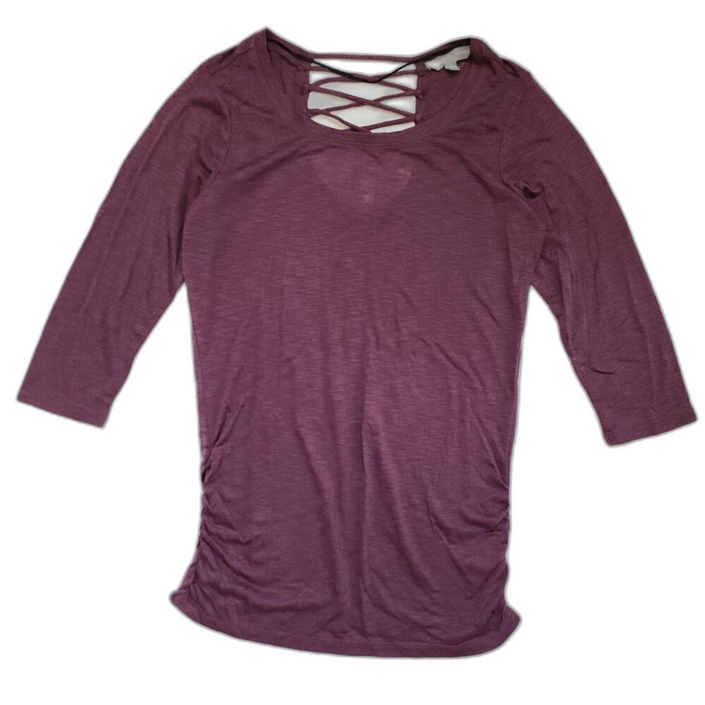 Harmony and Balance Strappy Long Sleeve Shirt Top NWT